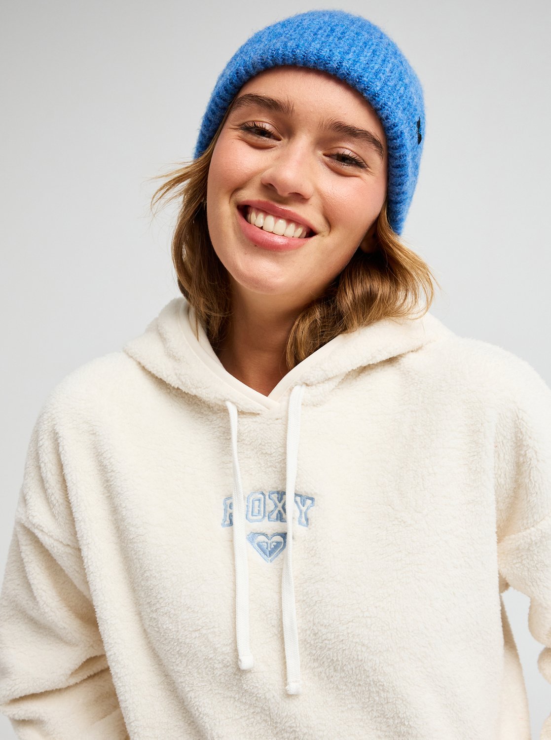 Sudadera Sherpa Roxy Cool Calling - Blanco (Egret) - imagen oficial, vista 3