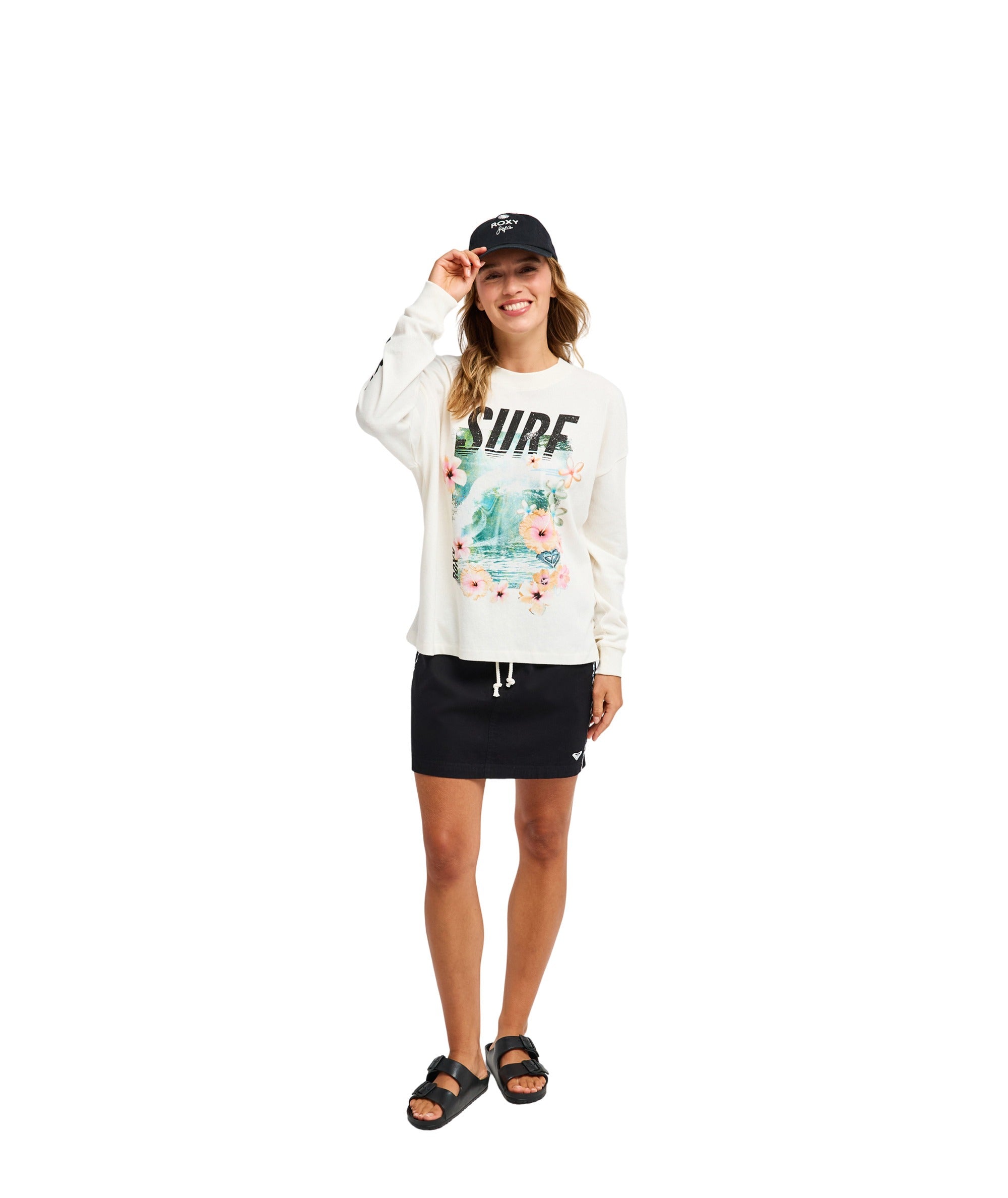 Camiseta Roxy Sea Is Beautiful Coconut Milk look de espalda