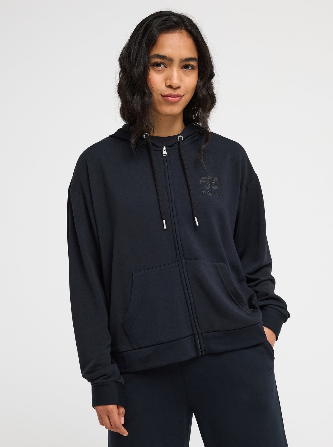 Sudadera Roxy Surfing By Daylight Full Zip - Negro (Anthracite) - imagen oficial principal