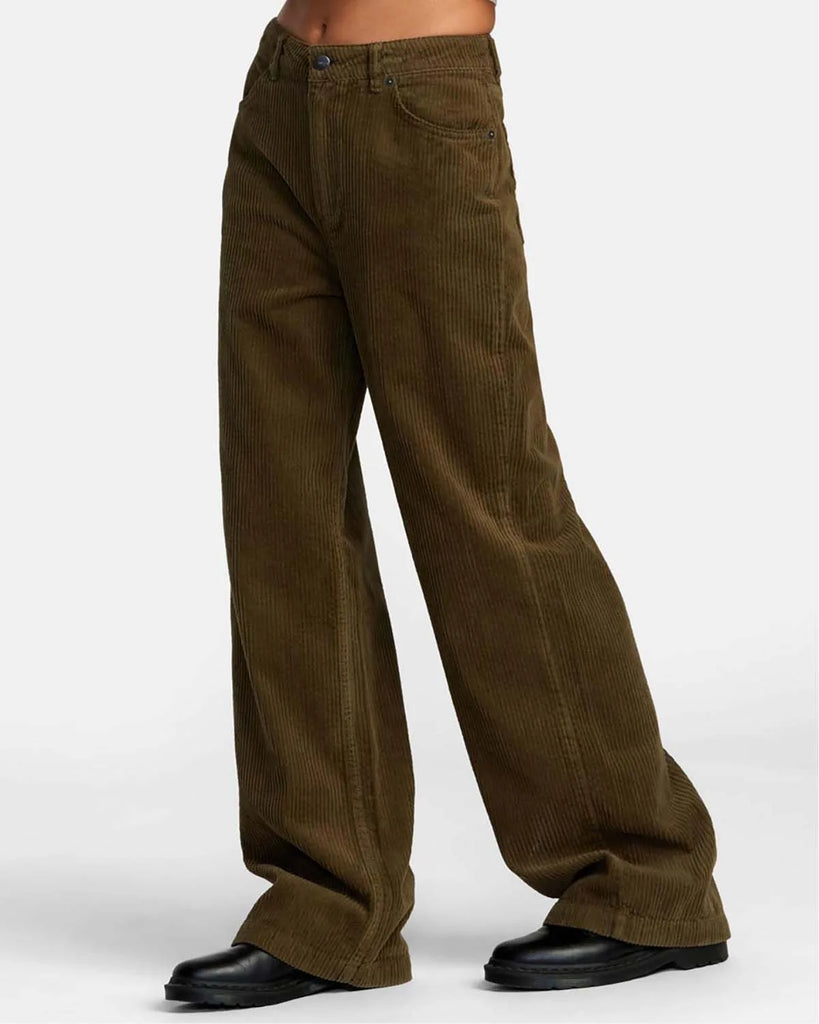 Pantalón Rvca Coco Cord Dark Olive