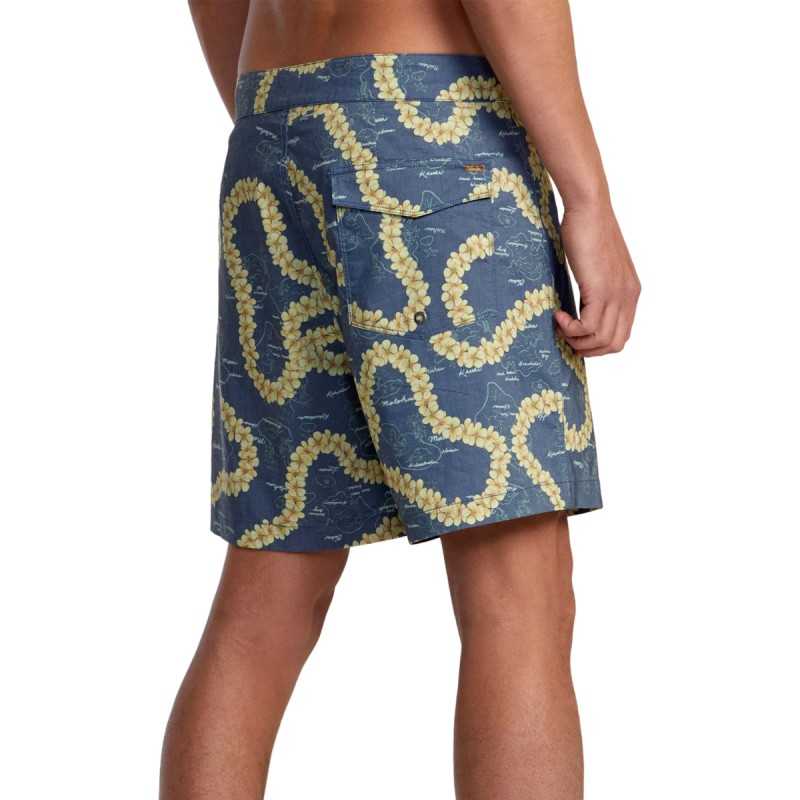 RVCA VA Exotica Hawaiian Blue Swim Trunks – men's tropical quick