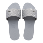 Sandalias Havaianas You Malta Metallic Ice Grey para mujer color gris plateado con tira ancha y suela cómoda