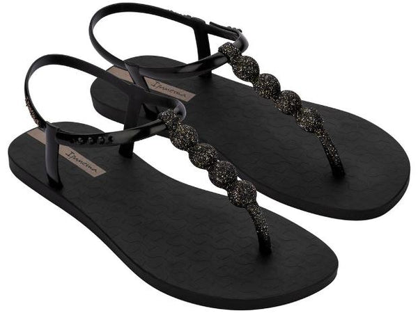 Sandalias Ipanema Class Easy On Glow Black/Glitter/Neige