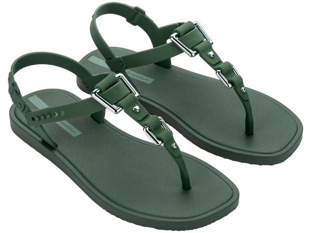 Sandalias IPANEMA Class Urbane verdes con detalle metálico para mujer