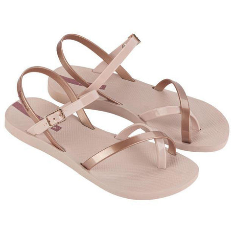 Sandalias Ipanema Meu Sol Slide Fem Beige/Pink