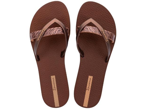Sandalias IPANEMA Kirei Chic marrones con detalle bronze para mujer