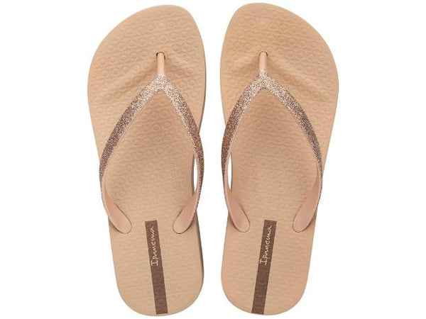 Sandalias Ipanema Mesh Chic Plat Beige/Glitter Beige