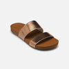 Sandalias REEF Cushion Vista Copper Tan para mujer con plantilla Cushion cómoda y tiras metálicas color cobre verano