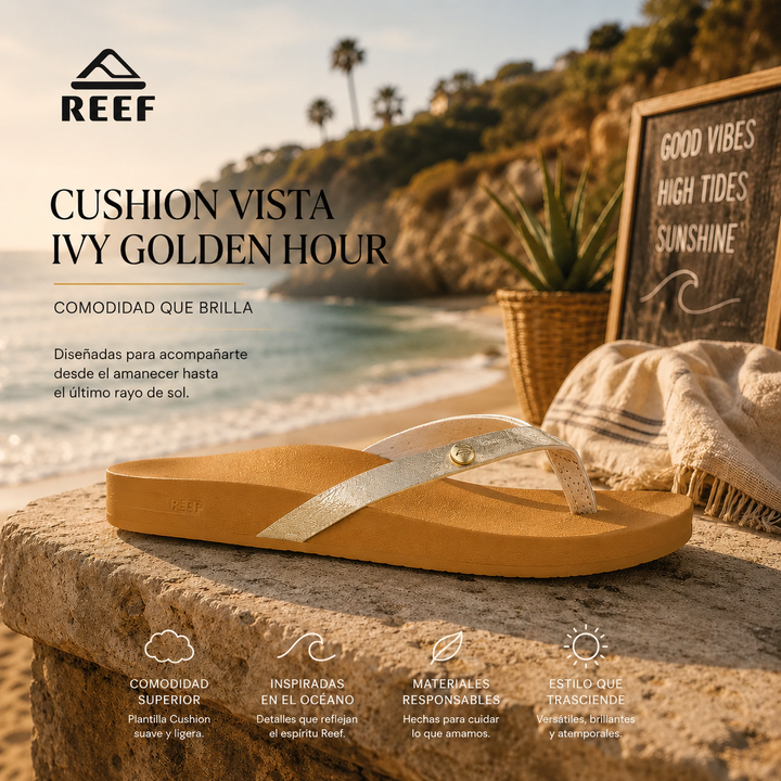 Reef Cushion Vista Ivy Golden Hour Sandalen