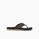 Sandalias Reef Spring Woven Black Cream mujer chanclas negras con tira trenzada cómodas