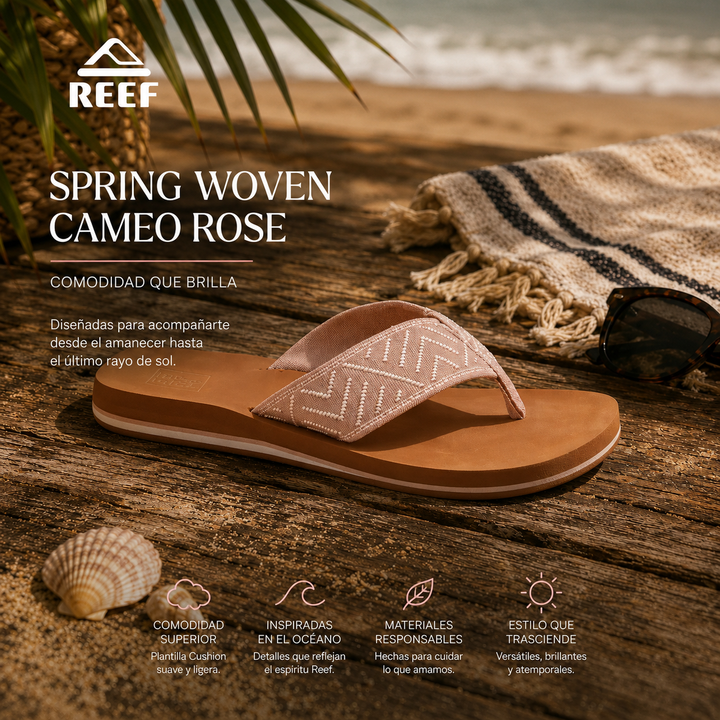 Sandalias Reef Spring Woven Cameo - Rosas (Rose)