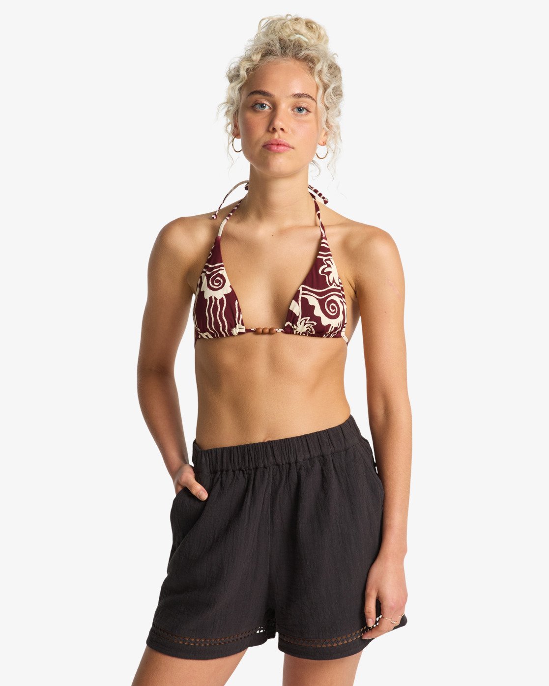 Short BILLABONG Summers End Black Sands mujer bermuda negra surf