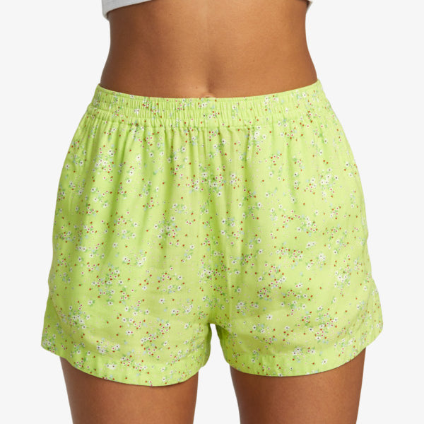 Short Rvca Sawyer Print Neon Green