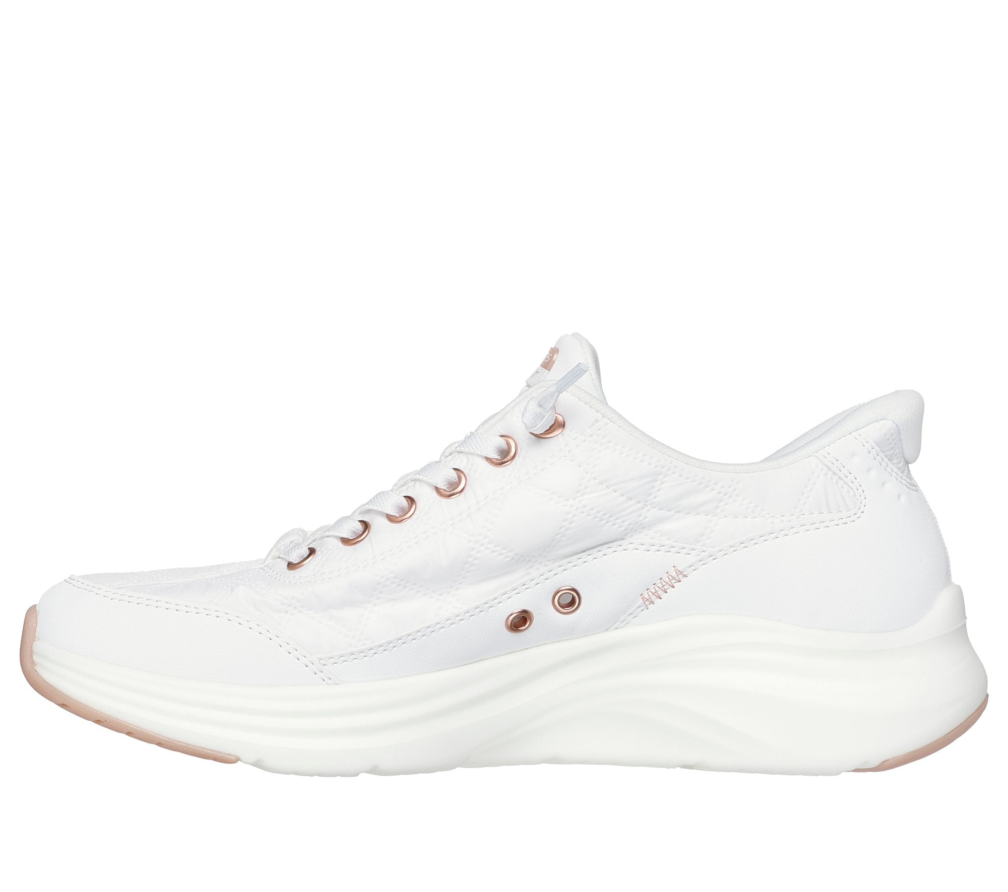 Zapatillas Skechers Slip-ins Contour Foam Cozy Fit Golden Hour White/Rose Gold, perfil alternativo