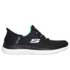 Zapatillas Skechers Slip Ins Summits Black/Turquoise Diamond Dream