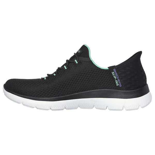 Zapatillas Skechers Slip Ins Summits Black/Turquoise Diamond Dream