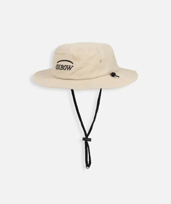 Sombrero Oxbow Ebush Dune beige tipo bucket hat para hombre con cordón ajustable estilo surf
