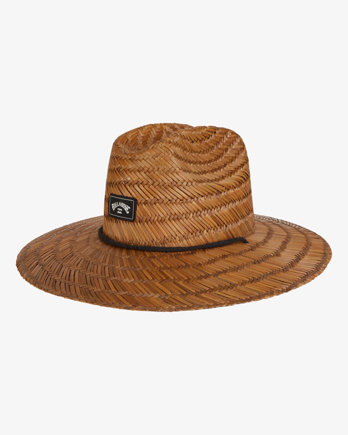 Sombrero de paja BILLABONG Tides Brown color marrón con ala ancha y cordón ajustable estilo surf