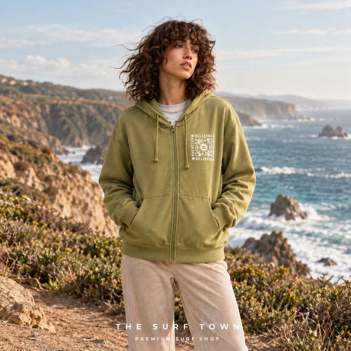 Sudadera Billabong Always Looking Zip Hood - Army Green