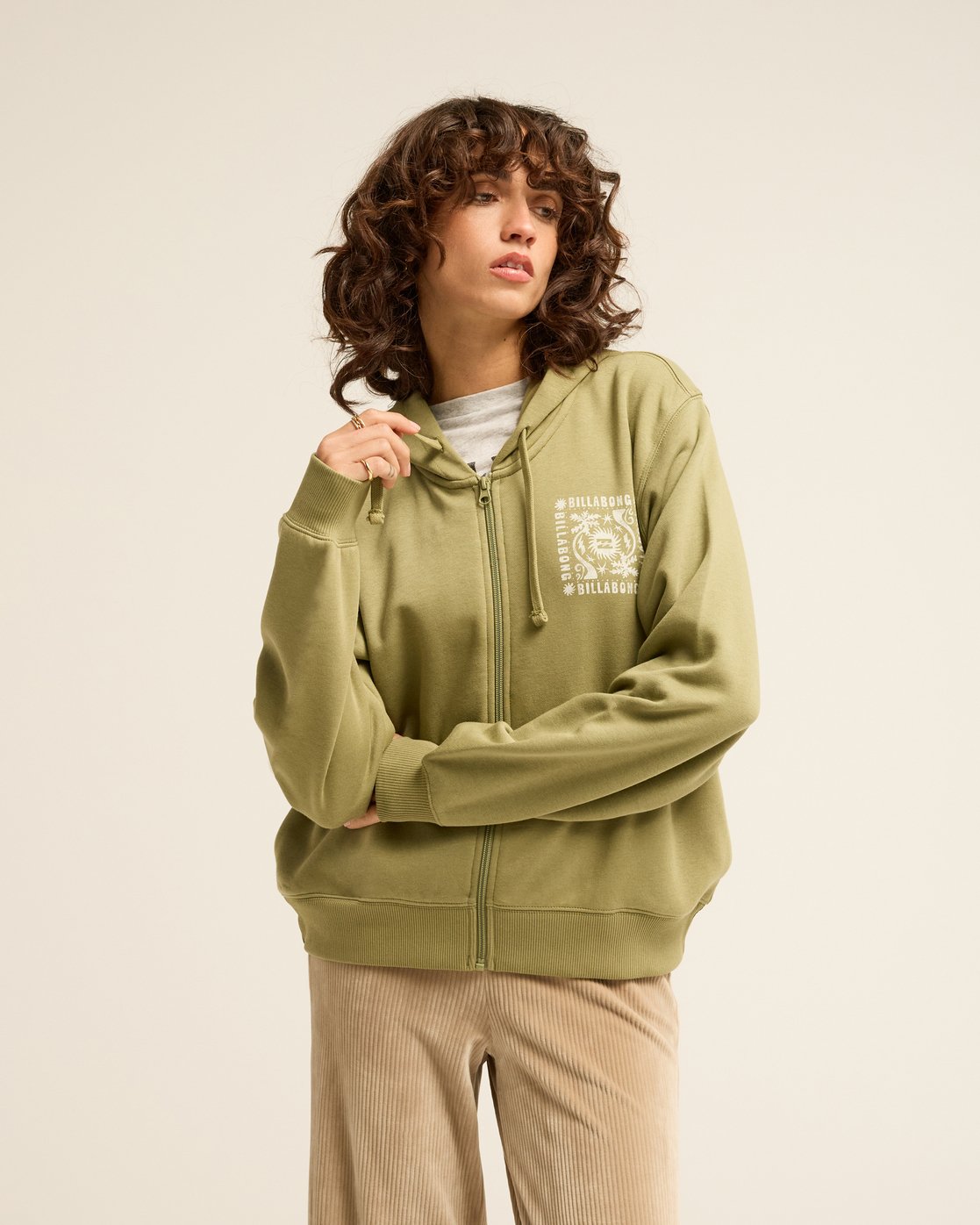 Sudadera Billabong Always Looking Zip Hood - Army Green - imagen oficial 1