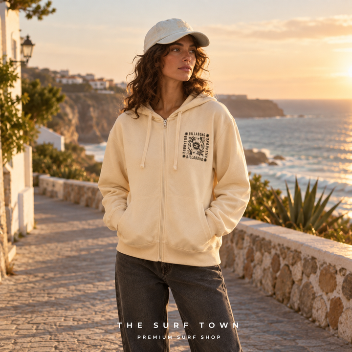 Sudadera Billabong Always Looking Zip Hood - White Cap