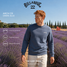 Sudadera Billabong Arch CR Ombre Blue de cuello redondo para hombre, imagen editorial propia de THE SURF TOWN