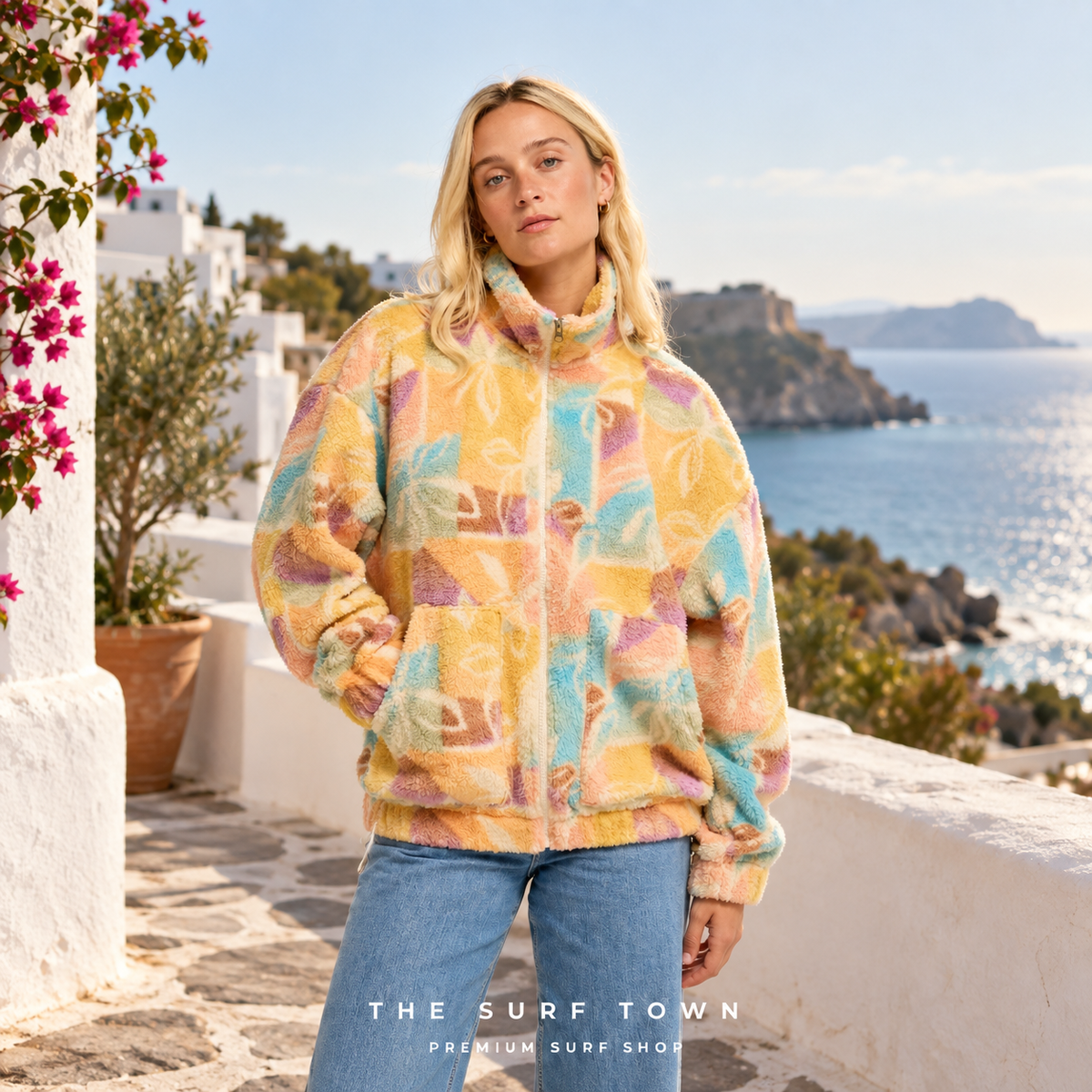 Sudadera Billabong First Light - White Cap - imagen editorial de The Surf Town