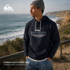 Sudadera Quiksilver Screen Fleece Classic Surf Dark Navy azul marino estilo surfwear premium