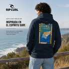 Sudadera Rip Curl AOTS Cody Welsh Zip Navy para hombre en mirador costero surf lifestyle