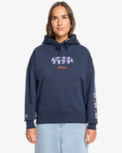 Sudadera RVCA Gabrielle Navy para mujer con capucha en color azul marino