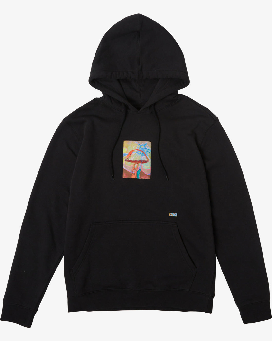Sudadera RVCA Sage Hoodie Black con capucha estilo surf streetwear para hombre