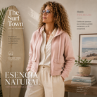 Sudadera The Surf Town Premium Pale Pink de algodón orgánico para mujer en color rosa con estilo surf lifestyle premium