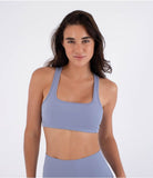 Top deportivo Hurley Woman Active Racer Blue Force Htr azul mujer con espalda racerback