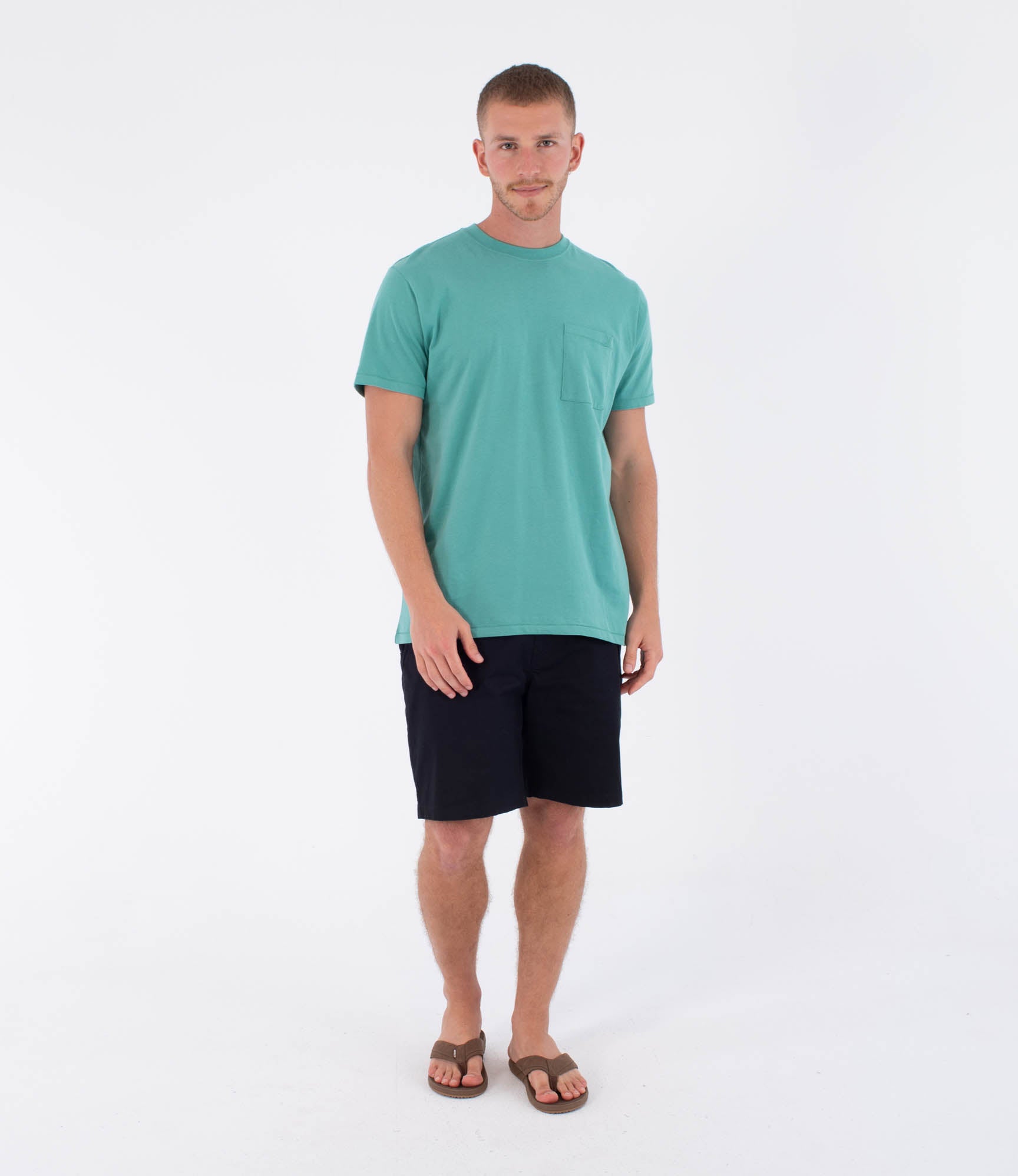 Camiseta Hurley Low Tide Pocket Broken Jade