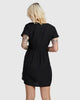 Mini Vestido Rvca Wrapped Washed Black