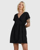 Mini Vestido Rvca Wrapped Washed Black