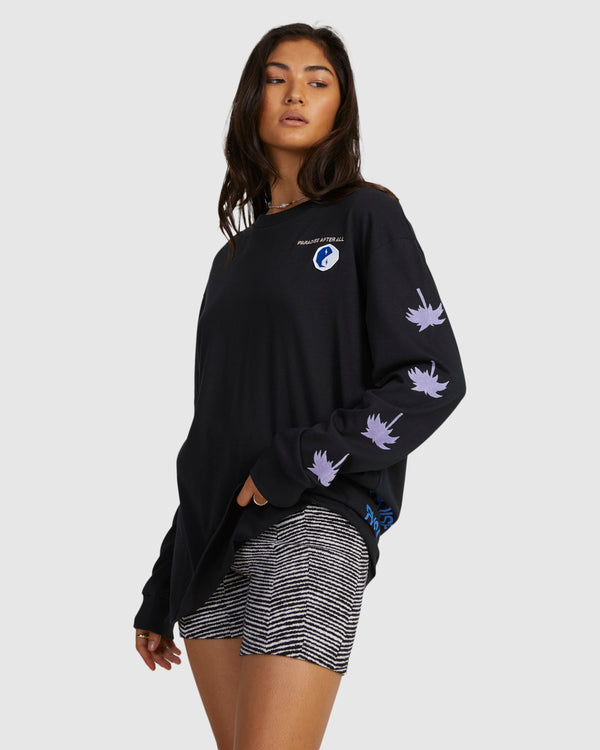 Camiseta RVCA Paradise Relaxed Ls Tee Black