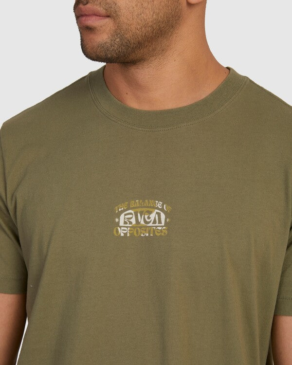 Camiseta Rvca Head Quarters Agave