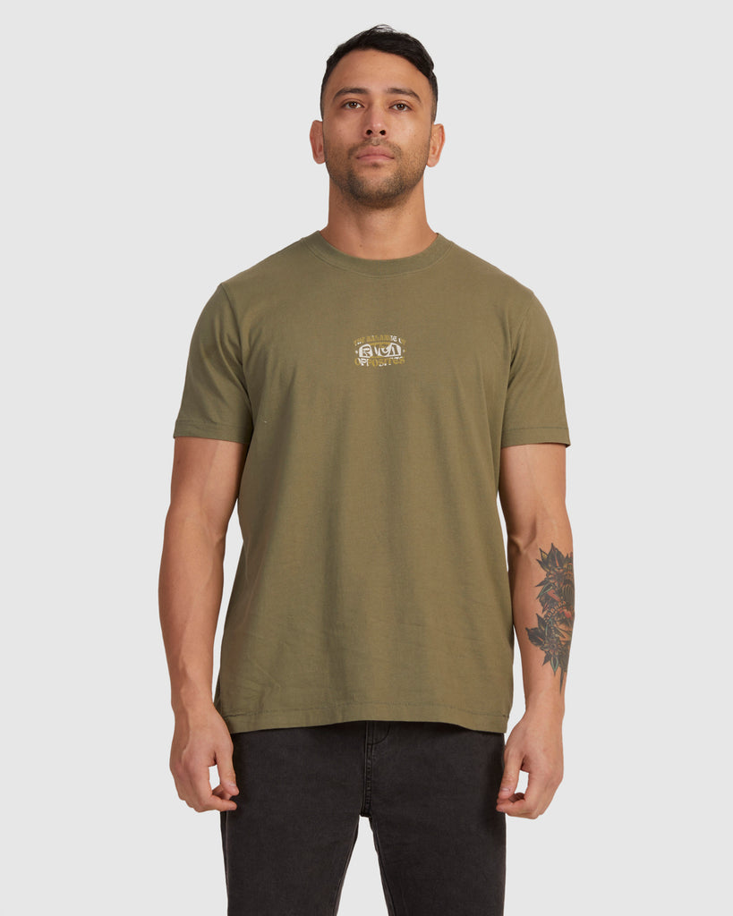 Camiseta Rvca Head Quarters Agave