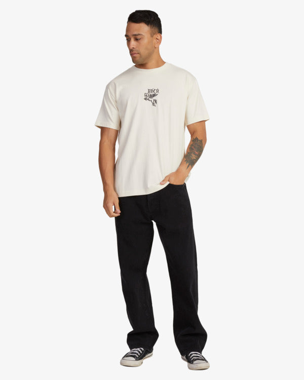 Camiseta Rvca Fly Away Unbleached
