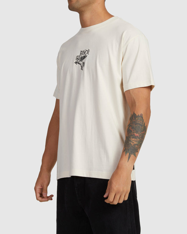 Camiseta Rvca Fly Away Unbleached