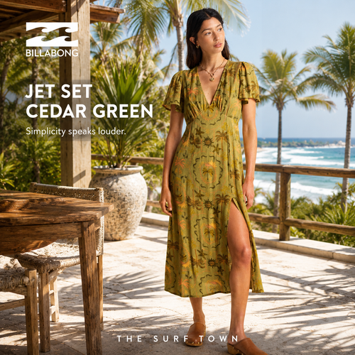 Vestido Billabong Jet Set Cedar Green