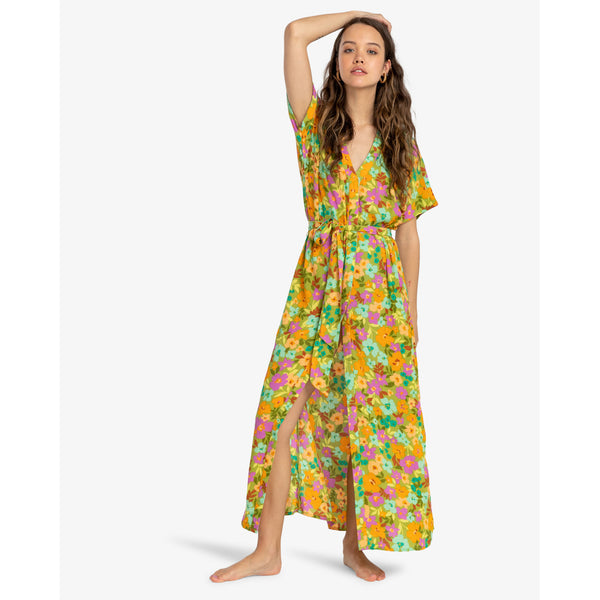 Vestido Billabong Love Club Palm Green