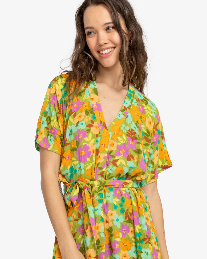 Vestido Billabong Love Club Palm Green