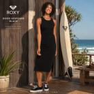 Vestido Roxy Good Keepsake Black en imagen exclusiva creada por THE SURF TOWN con estilo surf lifestyle femenino frente al mar
