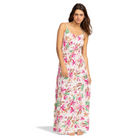 Vestido ROXY Rainbow Road largo mujer estampado floral verano blanco rosa verde