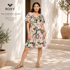 Vestido Roxy Sea Symphony Again en fotografía editorial propia de THE SURF TOWN en hotel boutique mediterráneo con estilo surf lifestyle femenino