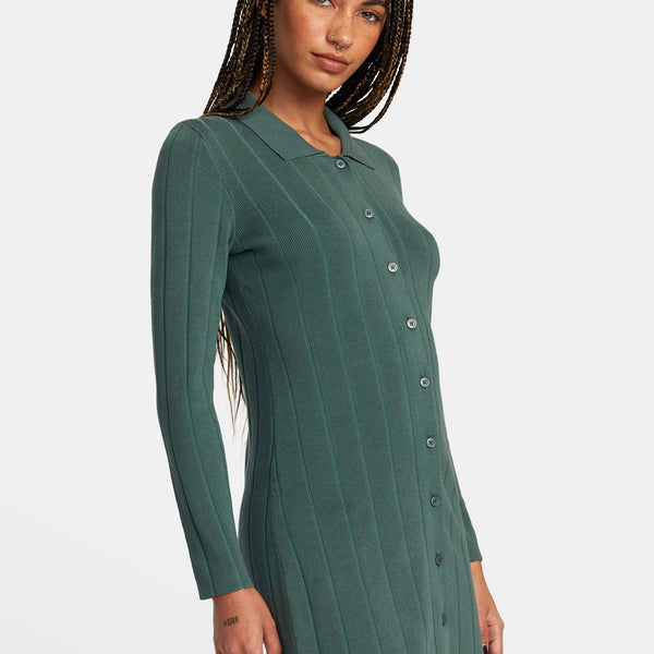 Vestido Rvca Meri Sweater Dress Spinach