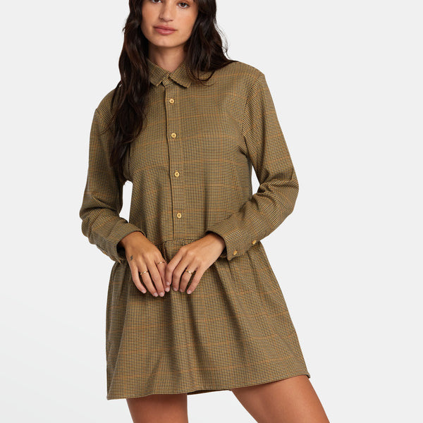 Mini Vestido Rvca Not Today Tan