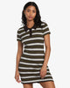 Vestido RVCA Thompson Java para mujer mini vestido de punto con rayas